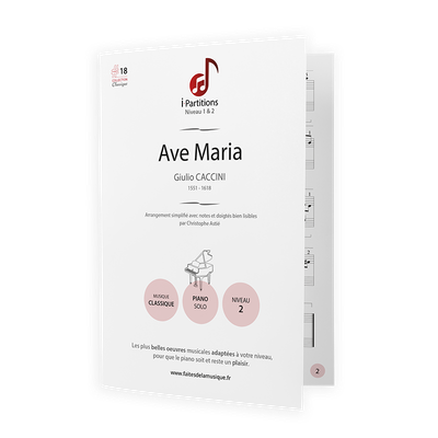 Giulio CACCINI - Ave Maria - I-Partitions - NIVEAU 2