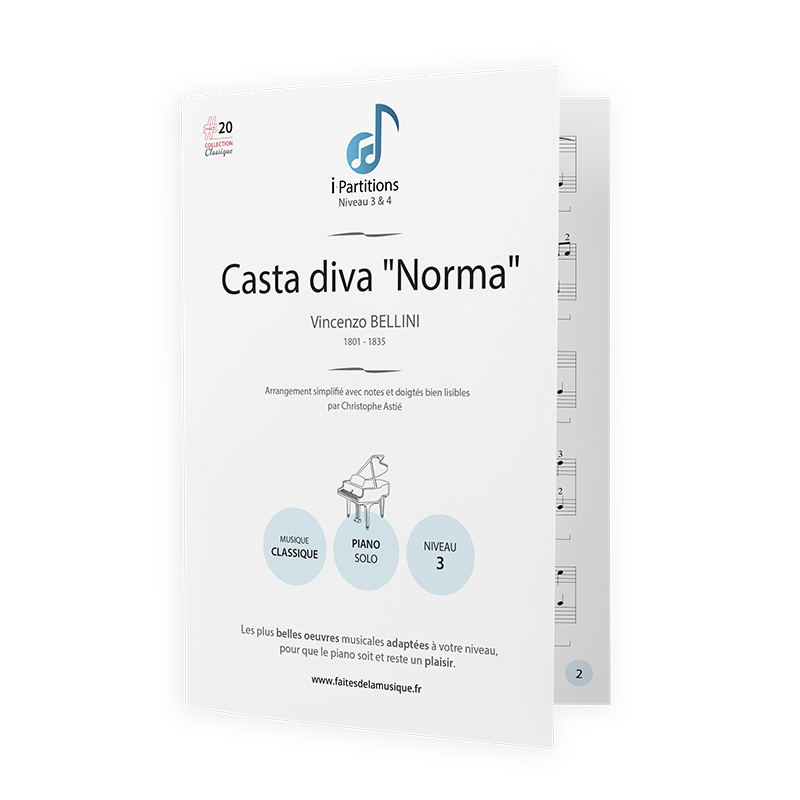 Vincenzo BELLINI - Casta diva &quot;Norma&quot; - I-Partitions - NIVEAU 3
