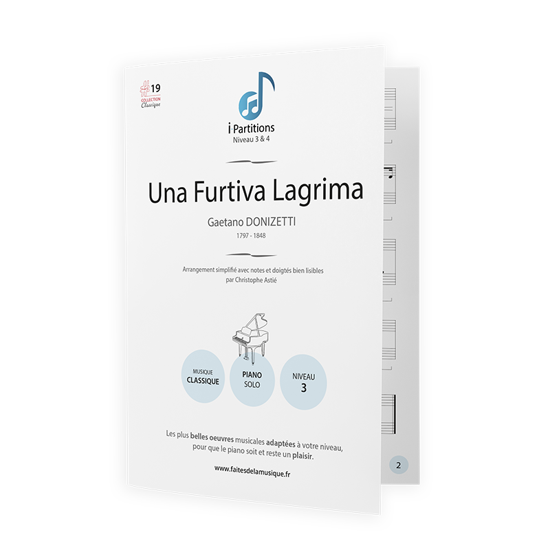 Gaetano DONIZETTI - Una Furtiva Lagrima - I-Partitions - NIVEAU 3