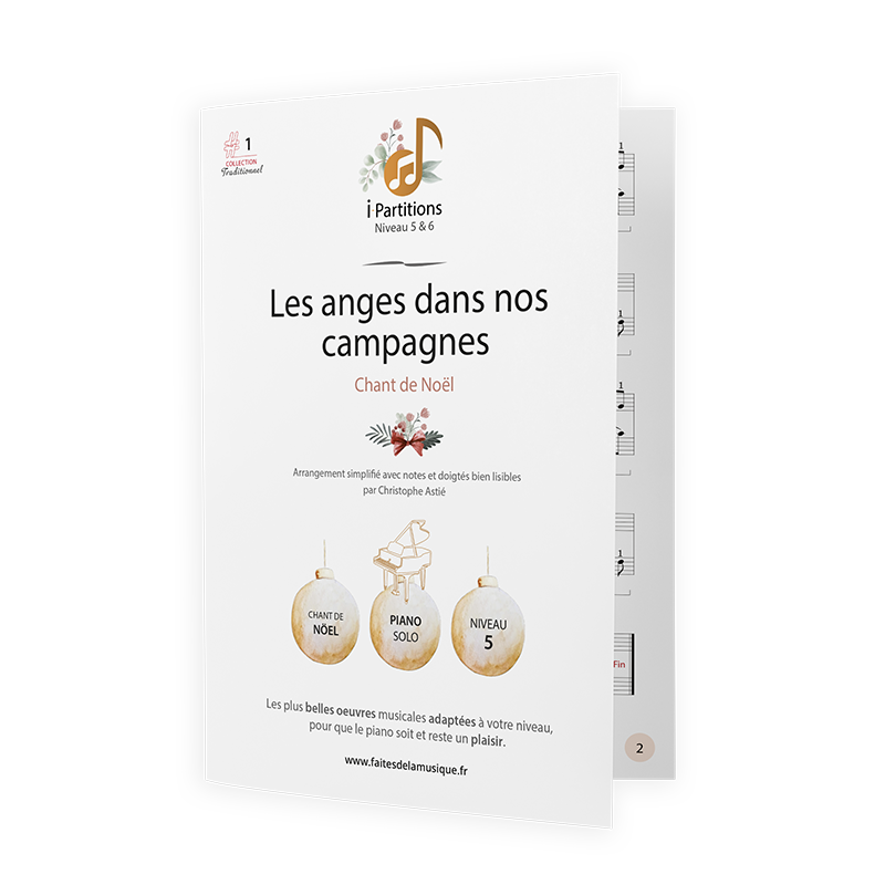 Chant de Noël - Les anges dans nos campagnes - I-Partitions - NIVEAU 5