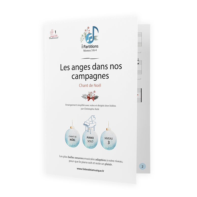 Chant de Noël - Les anges dans nos campagnes - I-Partitions - NIVEAU 3