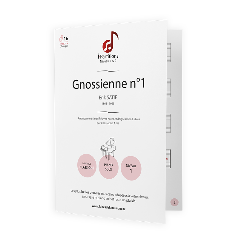 Érik SATIE - Gnossienne n°1 - I-Partitions - NIVEAU 1