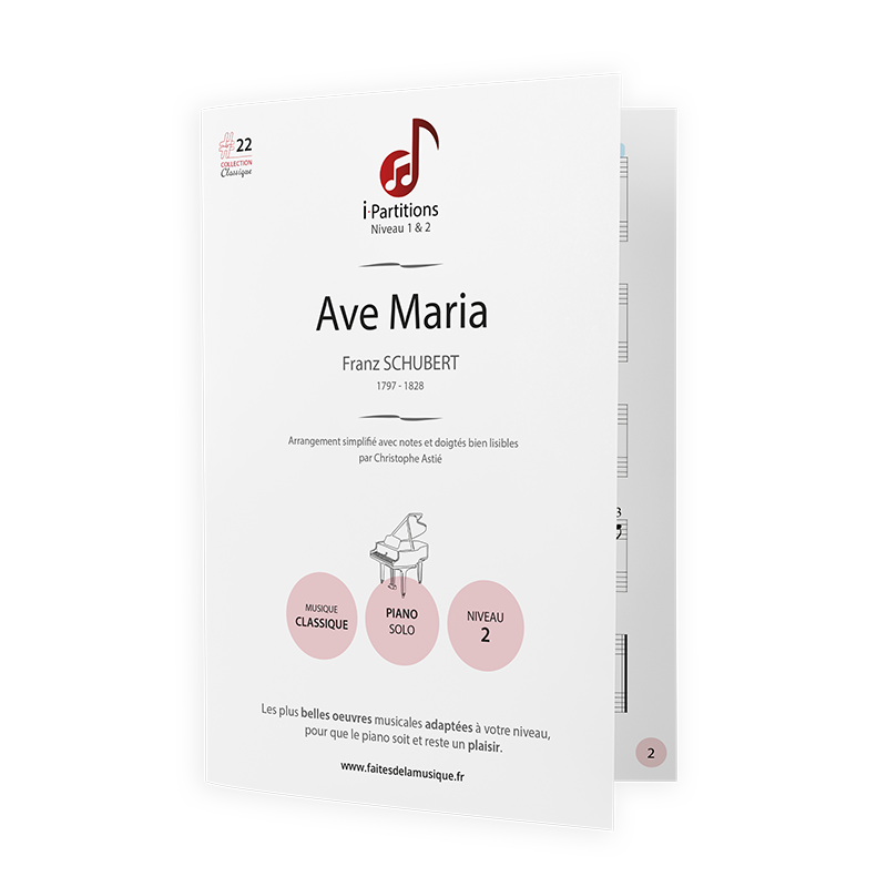 Franz SCHUBERT - Ave Maria - I-Partitions - NIVEAU 2