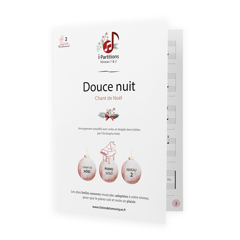 Chant de Noël - Douce nuit - I-Partitions - NIVEAU 2