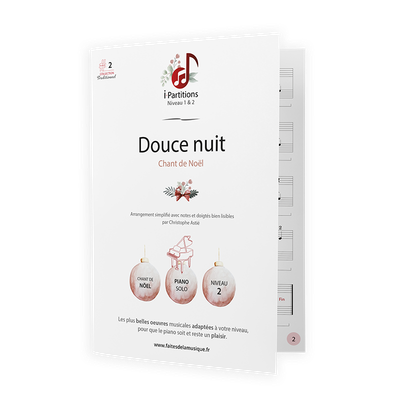 Chant de Noël - Douce nuit - I-Partitions - NIVEAU 2