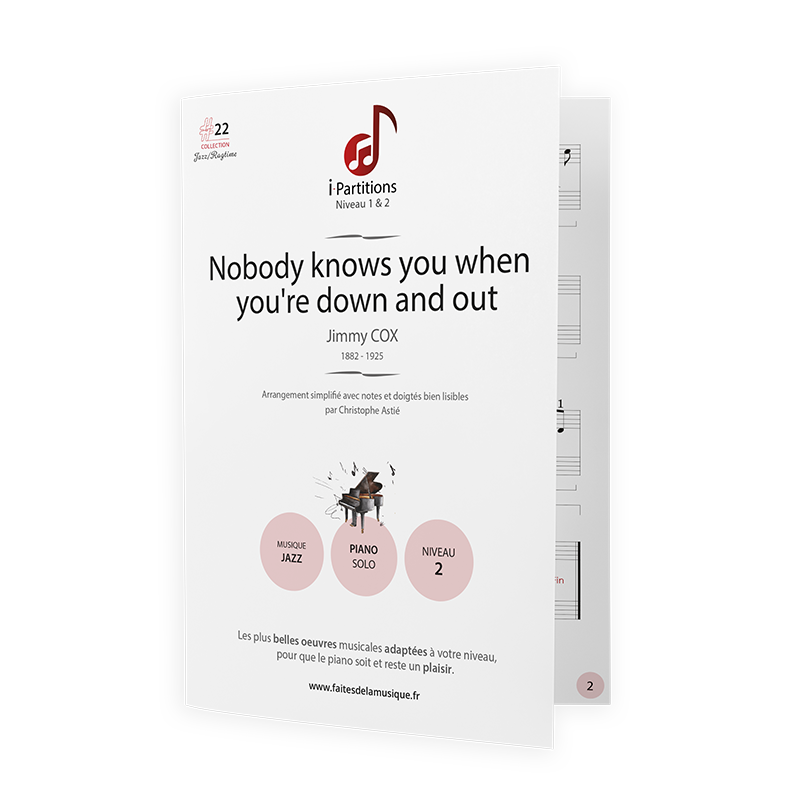 Jimmy COX - Nobody knows you when you&#39;re down and out - I-Partitions - NIVEAU 2