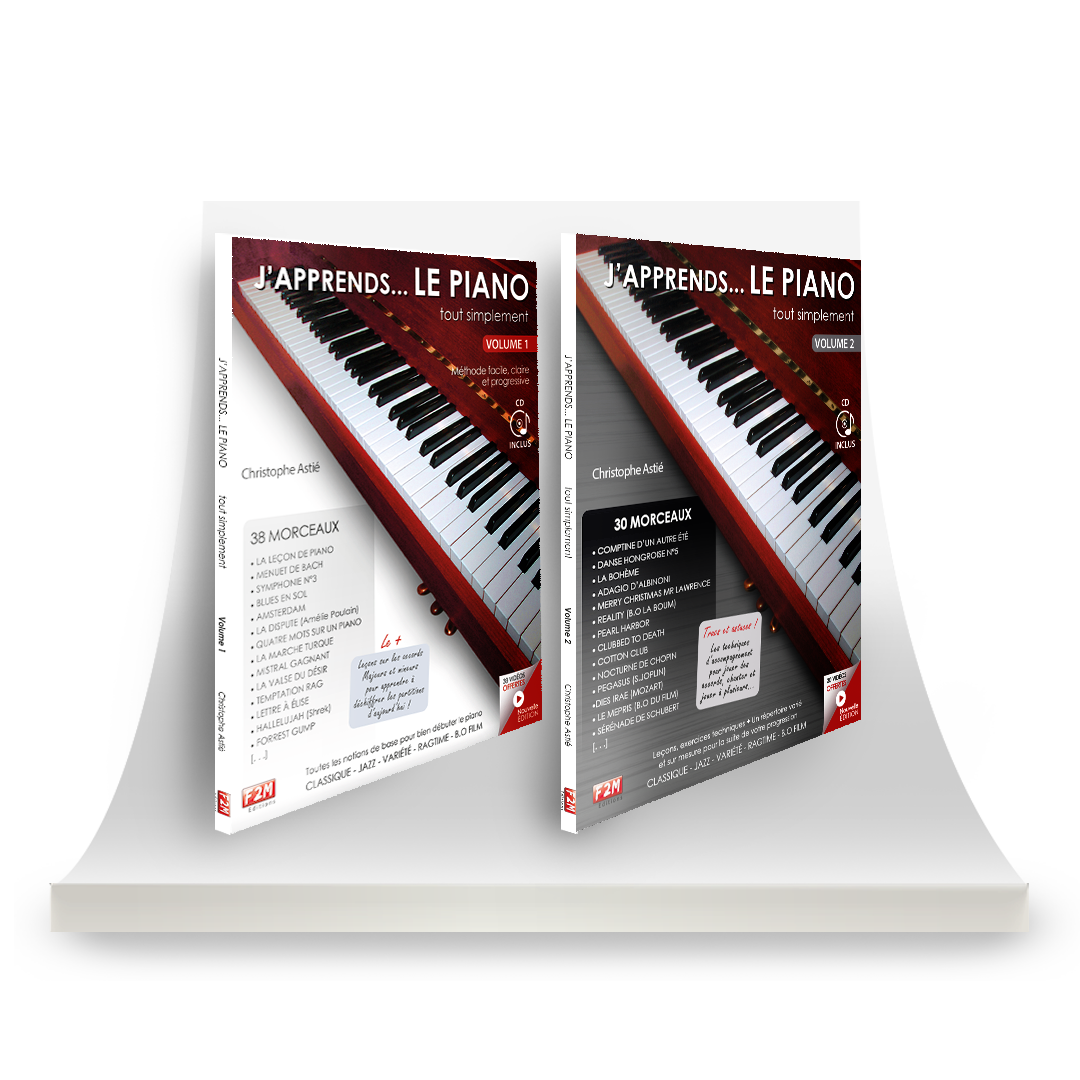 Offre DUO - J&#39;apprends LE PIANO tout simplement - Vol 1 + Vol 2