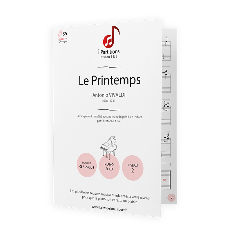 Antonio VIVALDI - Le Printemps - I-Partitions - NIVEAU 2
