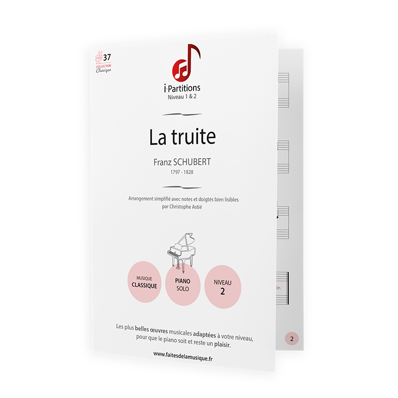 Franz SCHUBERT - La truite - I-Partitions - NIVEAU 2