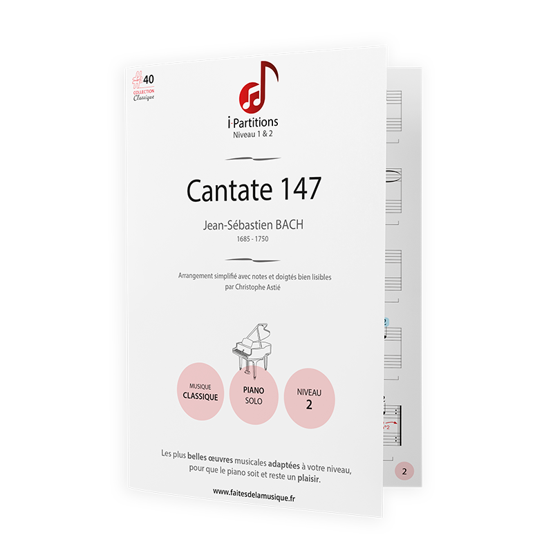Jean-Sébastien BACH - Cantate 147 - I-Partitions - NIVEAU 2