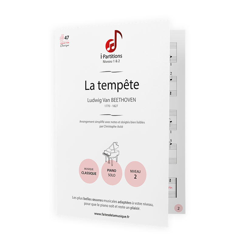 Ludwig Van BEETHOVEN - La tempête - I-Partitions - NIVEAU 2