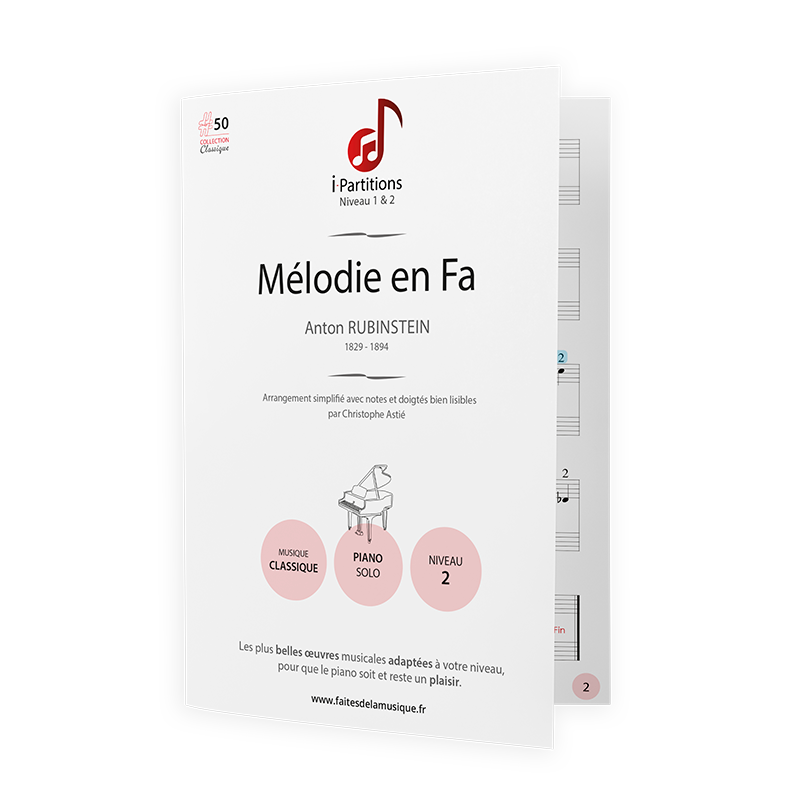 Anton RUBINSTEIN - Mélodie en Fa - I-Partitions - NIVEAU 2