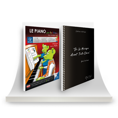 Offre DUO - LE PIANO pour les 5/8 ans + Cahier de musique Verlaine - 12 portées - 80 pages prédécoupées