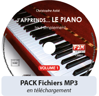 PACK Fichiers MP3 - J'apprends LE PIANO - Vol 1 - Edition 2023