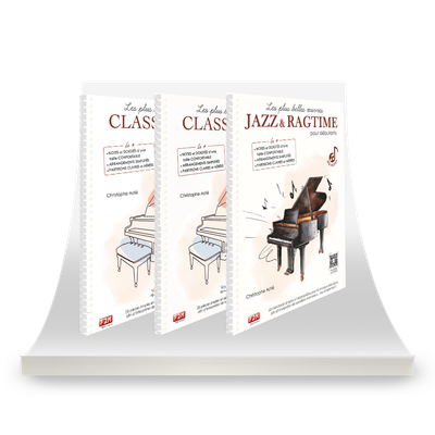 La collection BIG NOTES - Les plus belles œuvres CLASSIQUES +JAZZ &amp; RAGTIME pour débutants