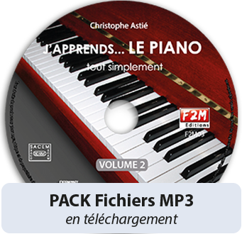 PACK Fichiers MP3 - J'apprends LE PIANO - Vol 2