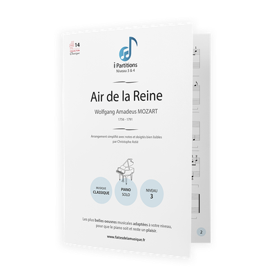 Wolfgang Amadeus MOZART - Air de la Reine - I-Partitions - NIVEAU 3