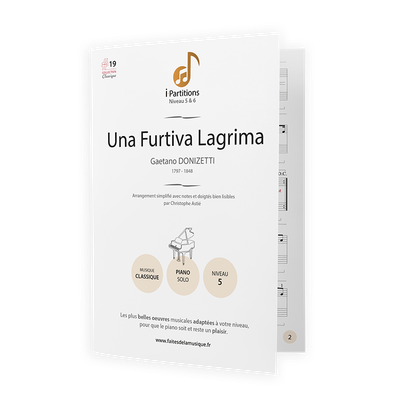 Gaetano DONIZETTI - Una Furtiva Lagrima - I-Partitions - NIVEAU 5