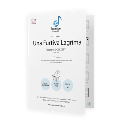 Gaetano DONIZETTI - Una Furtiva Lagrima - I-Partitions - NIVEAU 3