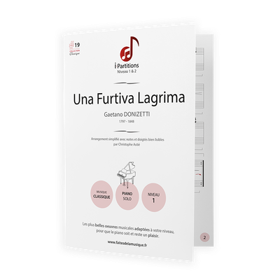 Gaetano DONIZETTI - Una Furtiva Lagrima - I-Partitions - NIVEAU 1