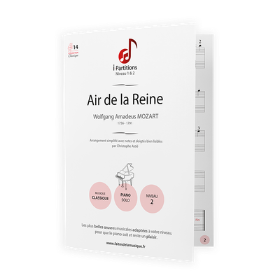 Wolfgang Amadeus MOZART - Air de la Reine - I-Partitions - NIVEAU 2