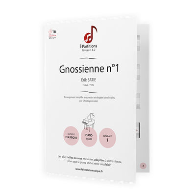 Érik SATIE - Gnossienne n°1 - I-Partitions - NIVEAU 1