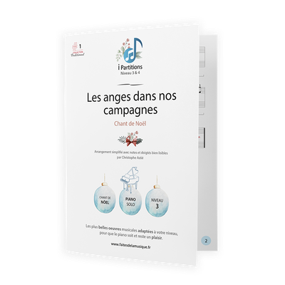 Chant de Noël - Les anges dans nos campagnes - I-Partitions - NIVEAU 3