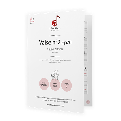 Frédéric CHOPIN - Valse N°2 op70 - I-Partitions - NIVEAU 2