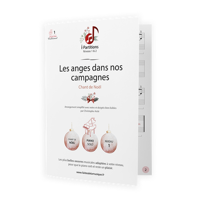 Chant de Noël - Les anges dans nos campagnes - I-Partitions - NIVEAU 1