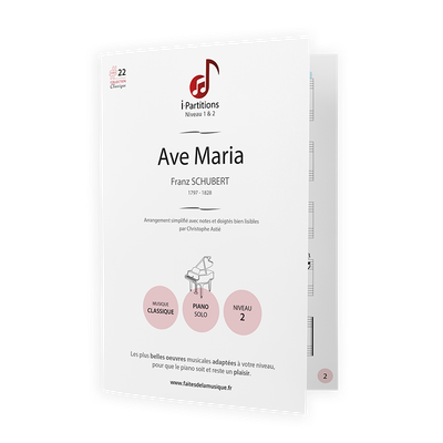 Franz SCHUBERT - Ave Maria - I-Partitions - NIVEAU 2