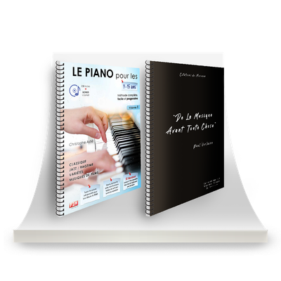 Offre DUO - LE PIANO pour les 9/15 Ans - Vol 1 + Cahier de musique Verlaine - 12 Portées - 80 pages prédécoupées