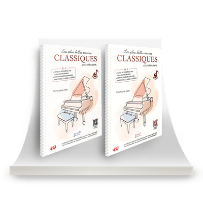 Offre DUO BIG NOTES - Les plus belles œuvres CLASSIQUES pour débutants - Vol 1 + Vol 2
