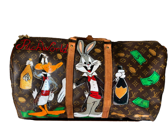 I Hand Painted this! Babs Bunny Louis Vuitton Bag!