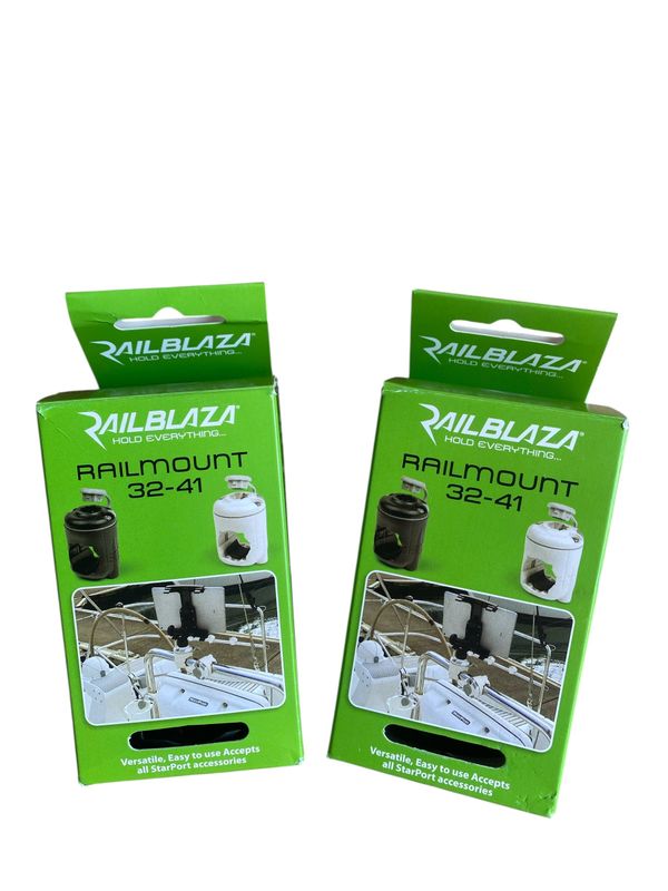 Railblaza - Rail Mount 32-41 - Starport Combo - Ideal For Boat Fishing or Kayak Fishing -Black -