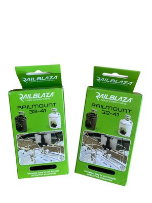 Railblaza - Rail Mount 32-41 - Starport Combo - Ideal For Boat Fishing or Kayak Fishing -Black -