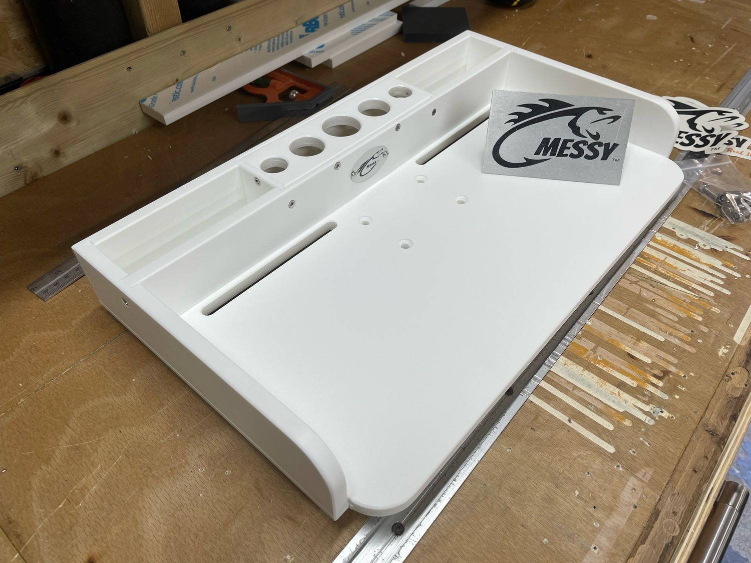 Hooked &amp; Messy’s Bait Table, With Projected front To Keep Table Size