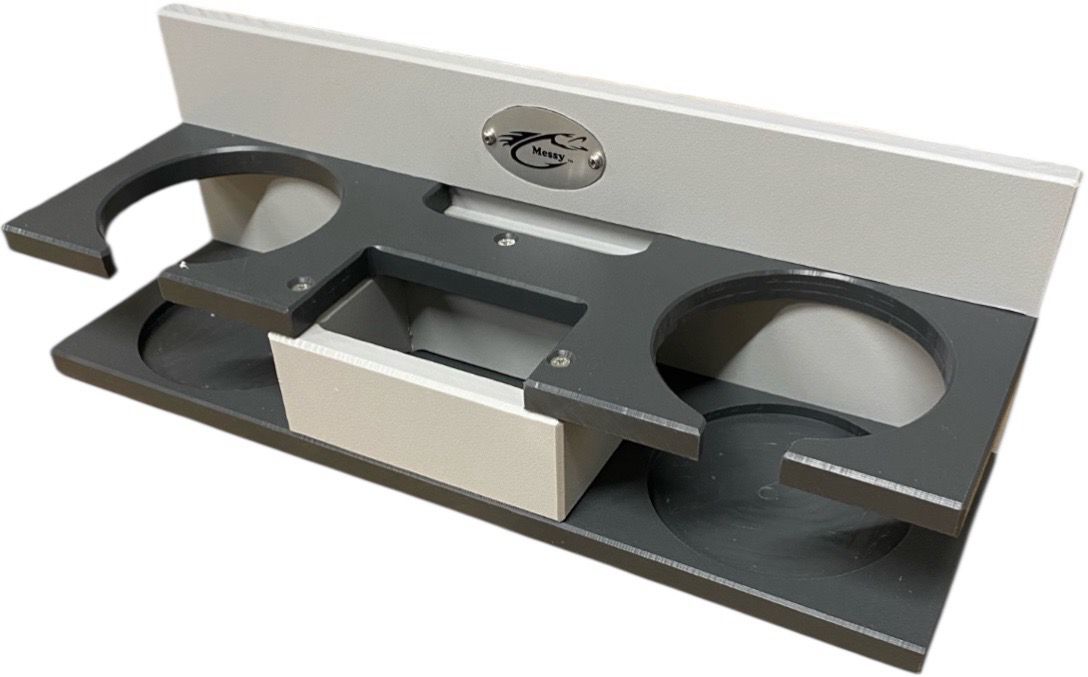 Hooked &amp; Messy Double Cup/mug Holder With Phone Holder To Rear