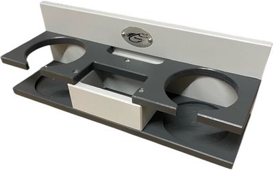 Hooked &amp; Messy Double Cup/mug Holder With Phone Holder To Rear