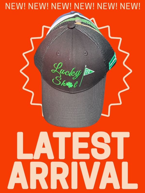 Lucky Shot Black and Green Stich,  Soft Mesh Back,