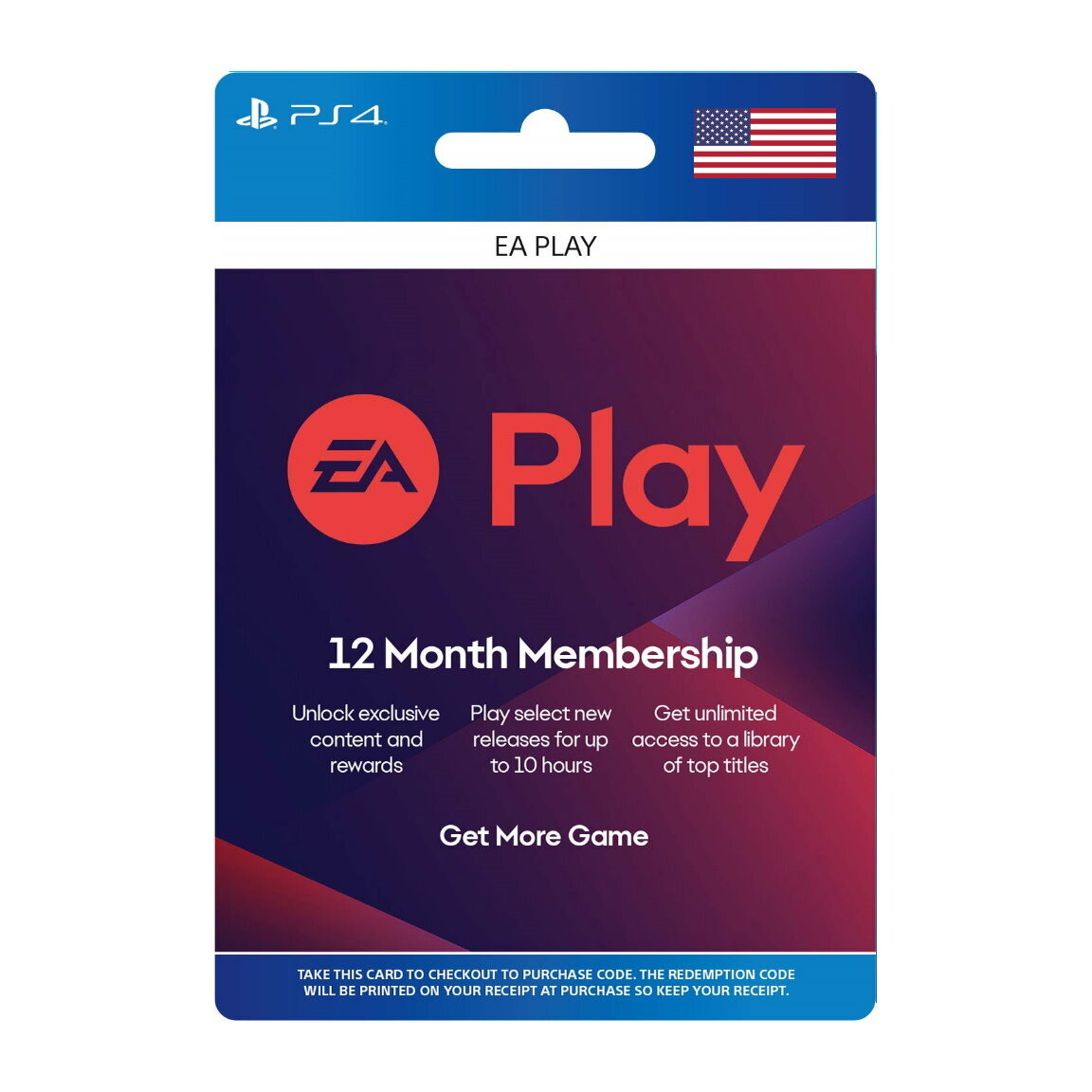 EA PLAY PS4 Membership Card - United States (US)