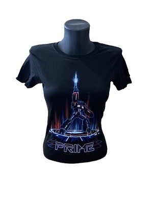 Ladies' Transformers Optimus Prime Tron Style T-Shirt