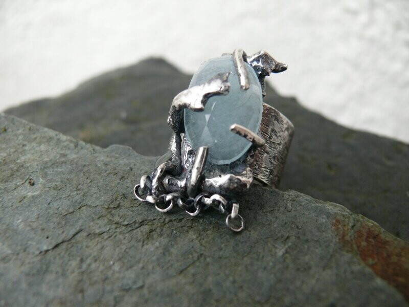 Adrift Aquamarine Ring