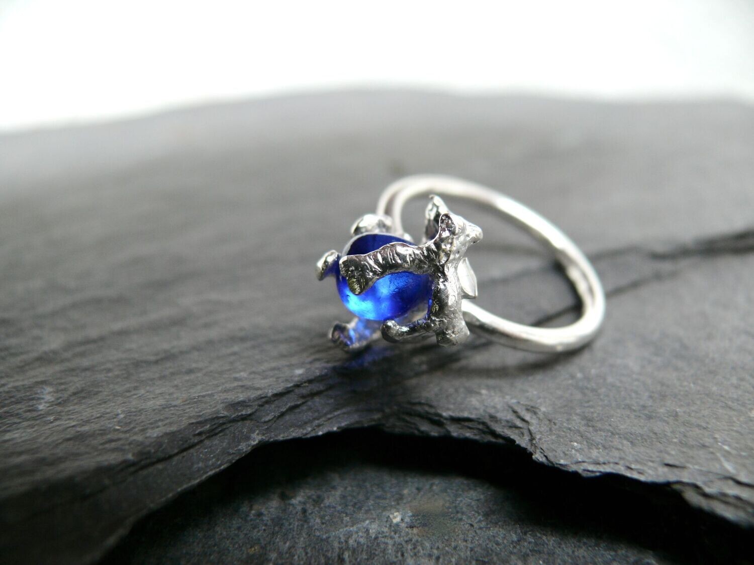 Selkie Secret Cobalt Sea Glass Ring