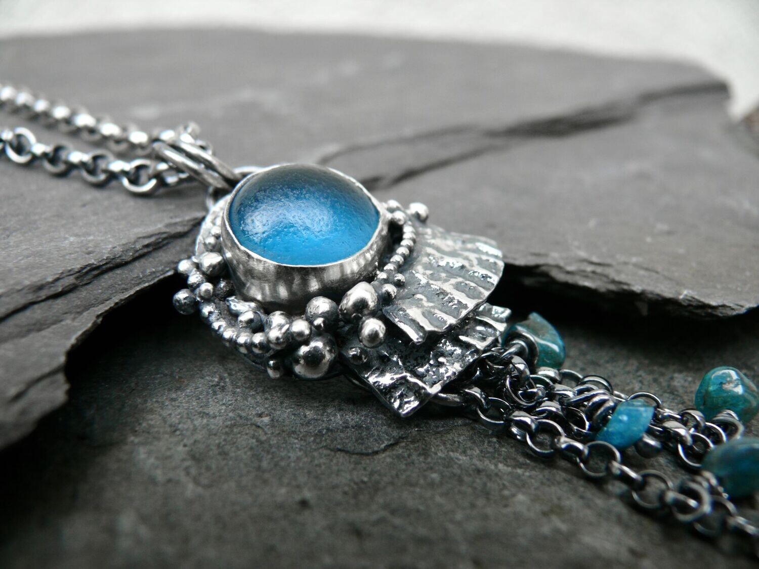 Cloudburst Sea Glass Necklace