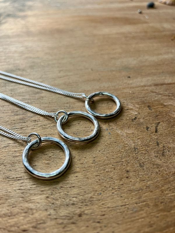 Hammered Circle Pendant