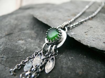 Kelp Fronds Sea Glass Pendant