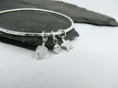Three Charm Bangle