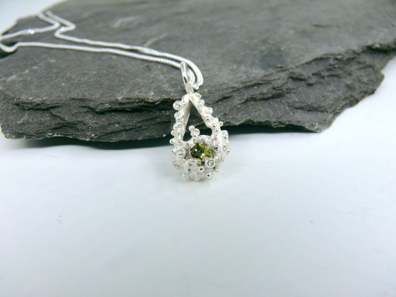 Tideline Green Sapphire Teardrop Necklace