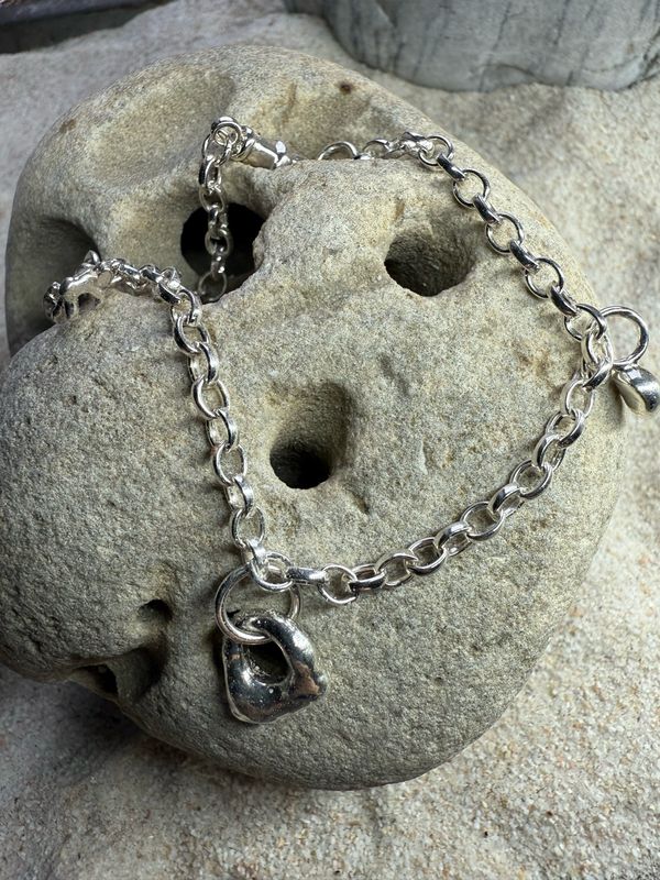 Silver Hagstone Charm Bracelet
