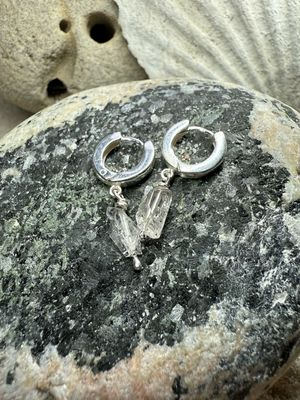 Herkimer Diamond Huggie Hoops Herkimer Diamond Huggie Hoops